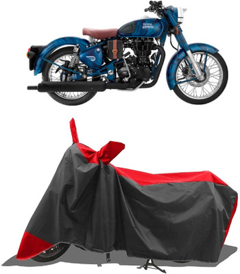 GROFATIK Two Wheeler Cover for Royal Enfield(Classic Squadron BS6, Red)