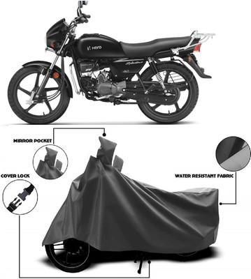 MMSSTAR Waterproof Two Wheeler Cover for Hero(MotoCorp Splendor Plus, Grey)