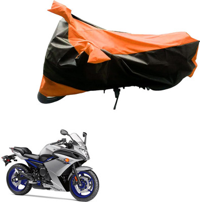 MWBB Waterproof Two Wheeler Cover for Yamaha(RX 100, Black, Orange)