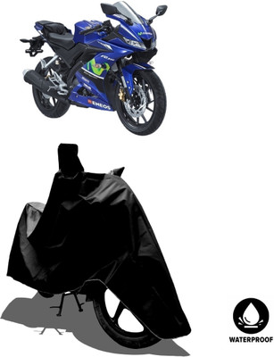Amexride Waterproof Two Wheeler Cover for Yamaha(YZF R15 V3 Moto GP Edition BS6, Black)