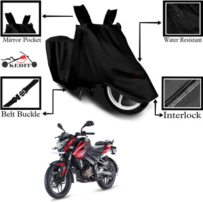 KEDIT Two Wheeler Cover for Bajaj(Pulsar 200 BS6, Black)
