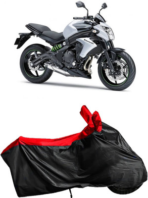 Autofly Waterproof Two Wheeler Cover for Kawasaki(ER 6N, Red, Black)