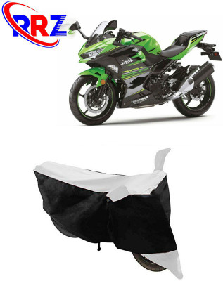 RRZ Waterproof Two Wheeler Cover for Kawasaki(Ninja 400, Black, White)