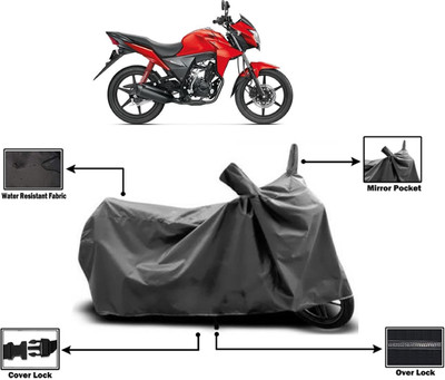 Amexride Two Wheeler Cover for Honda(CB Twister, Grey)