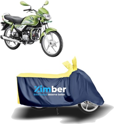 ZIMBER Two Wheeler Cover for Hero(HF Deluxe Eco, Yellow, Blue)