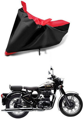DeepShakshi AUTOMOTIVE Two Wheeler Cover for Royal Enfield(Classic Chrome, Red, Black)