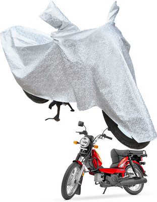 RiderShine Waterproof Two Wheeler Cover for TVS(Victor Premium, Silver)