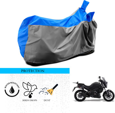 ANTHUB Waterproof Two Wheeler Cover for Bajaj(Dominar 400, Grey, Blue)