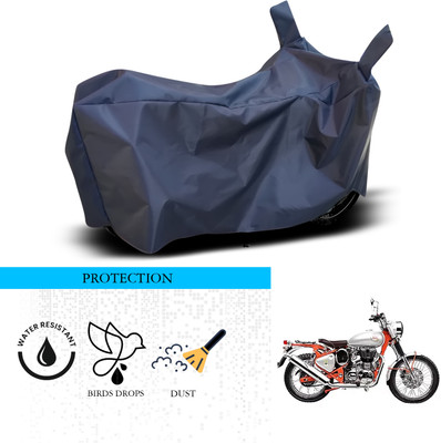 ANTHUB Waterproof Two Wheeler Cover for Royal Enfield(Bullet Trials 350, Blue)