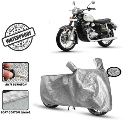 Autoinnovation Waterproof Two Wheeler Cover for JAWA(Standardv, Silver)