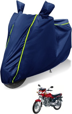 MOCKHE Waterproof Two Wheeler Cover for Hero(Ambition, Blue)