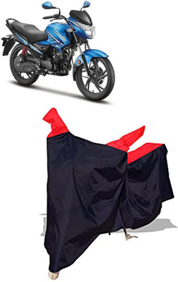 Amexride Two Wheeler Cover for Hero(Glamour FI, Black)