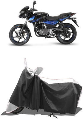 SUGASHRI Waterproof Two Wheeler Cover for Bajaj(Pulsar 150 DTS-i, White, Black)