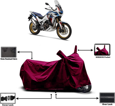 Amexride Two Wheeler Cover for Honda(CRF1000L Africa Twin, Maroon)