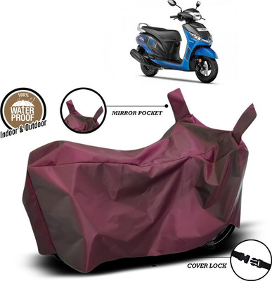 ANTHUB Waterproof Two Wheeler Cover for Yamaha(Alpha, Maroon)