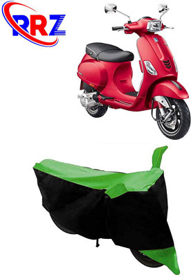 RRZ Waterproof Two Wheeler Cover for Vespa(Vespa SXL 150, Black, Green)