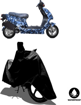 Amexride Waterproof Two Wheeler Cover for Hero Electric(Electric AXLHE-20, Black)