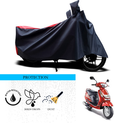 ANTHUB Waterproof Two Wheeler Cover for Mahindra(Duro 125, Black, Red)