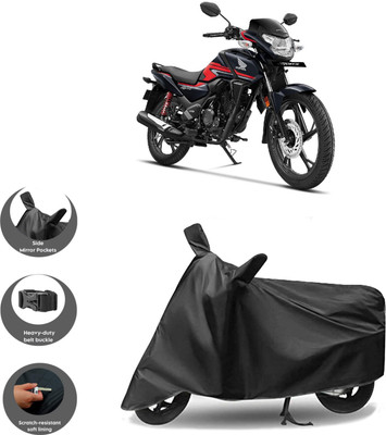 WMIZEXA Waterproof Two Wheeler Cover for Universal For Bike(SP 125, Black)