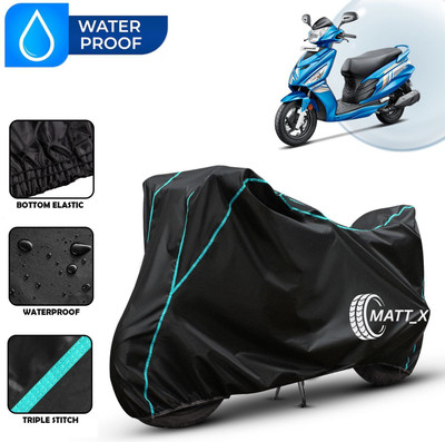 MATT_X Waterproof Two Wheeler Cover for Hero(Maestro, Black, Blue)