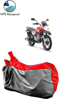 APNEK Waterproof Two Wheeler Cover for Bajaj(Boxer BM 150, Grey, Red)