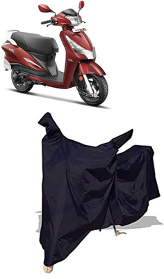 Amexride Two Wheeler Cover for Hero(Duet LX 110CC, Black)