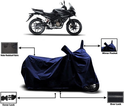 Amexride Two Wheeler Cover for Bajaj(Pulsar AS 150, Blue)