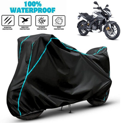 favy Waterproof Two Wheeler Cover for Bajaj(Pulsar NS 200, Black, Blue)