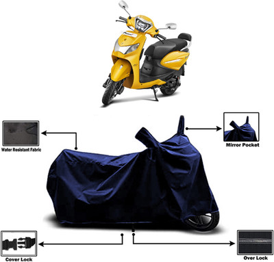 Amexride Two Wheeler Cover for Hero(Pleasure+ 110, Blue)