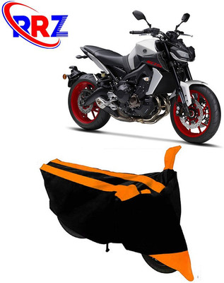 RRZ Waterproof Two Wheeler Cover for Yamaha(MT 9, Black, Orange)