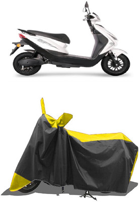 SUGASHRI Waterproof Two Wheeler Cover for Ampere(Reo Elite BS6, Yellow, Black)