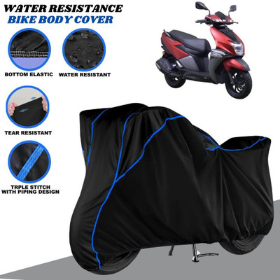 SRP PRODUCT Waterproof Two Wheeler Cover for TVS(NTORQ, Black, Blue)