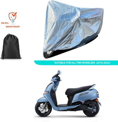 PAGORA Waterproof Two Wheeler Cover for TVS(iQube, Silver)