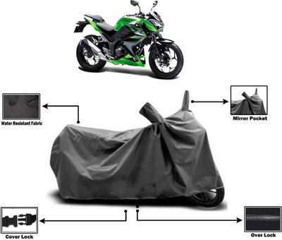 Amexride Two Wheeler Cover for Kawasaki(Z250 BS6, Grey)