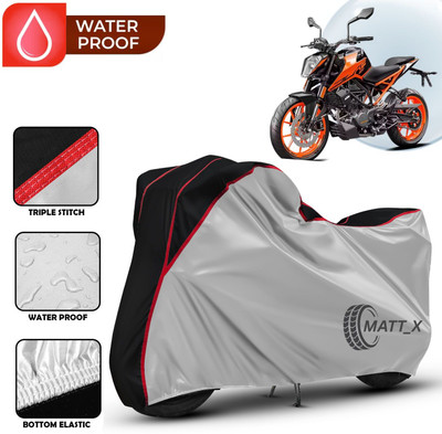 MATT_X Waterproof Two Wheeler Cover for KTM(Duke 200, Multicolor, Silver, Black)