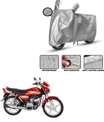 FKOK Waterproof Two Wheeler Cover for Hero(HF Deluxe, Silver)