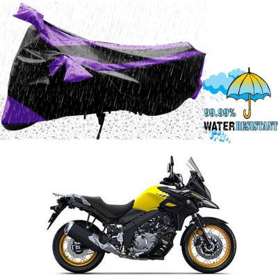 Genipap Two Wheeler Cover for Suzuki(V-Strom 650 XT, Black, Blue)