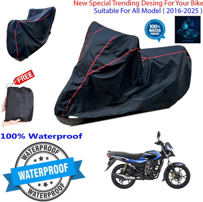 OliverX Waterproof Two Wheeler Cover for Bajaj(Platina 110 H-Gear BS6, Black)