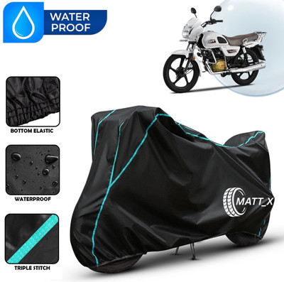 MATT_X Waterproof Two Wheeler Cover for TVS(Radeon, Black, Blue)