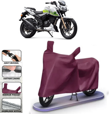 WMIZEXA Waterproof Two Wheeler Cover for TVS(Apache RTR 160 4V, Maroon)