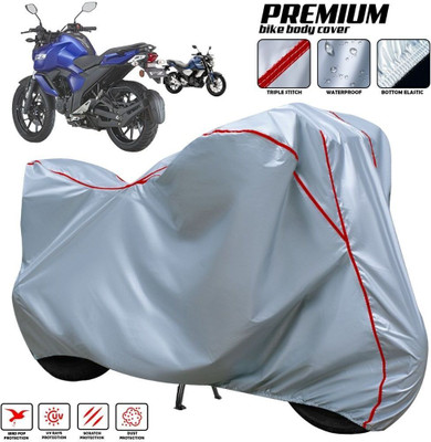 xodi Waterproof Two Wheeler Cover for Yamaha(FZ-FI, Silver, Red, Multicolor)