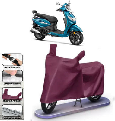 WMIZEXA Waterproof Two Wheeler Cover for Hero(Pleasure Plus, Maroon)