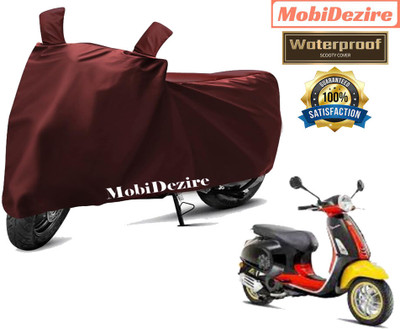 Mobidezire Waterproof Two Wheeler Cover for Vespa(Vespa SXL 150, Maroon)