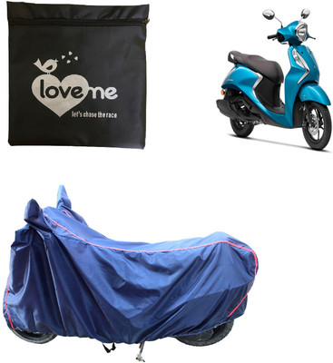 Love Me Waterproof Two Wheeler Cover for Yamaha(Fascino 125 FI, Blue)