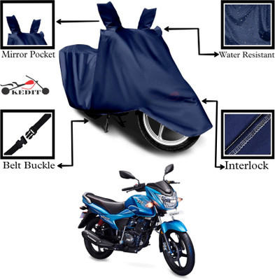 KEDIT Two Wheeler Cover for TVS(Victor, Blue)