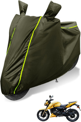 Auto Hub Waterproof Two Wheeler Cover for TVS(Apache RTR 200, Green)
