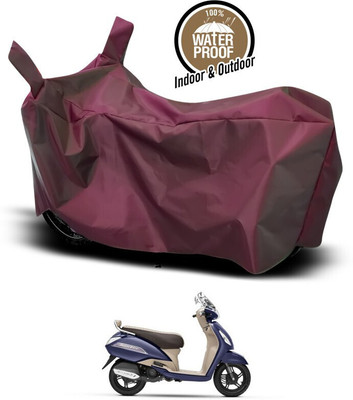 ANTHUB Waterproof Two Wheeler Cover for TVS(Jupiter, Maroon)