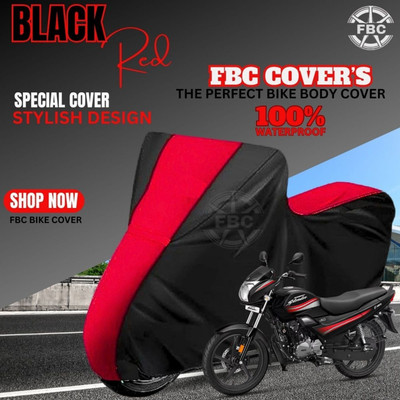 FBC Waterproof Two Wheeler Cover for Hero(Super Splendor, Black)