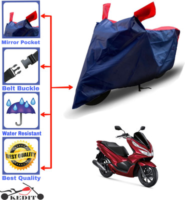 KEDIT Two Wheeler Cover for Honda(PCX 125 BS6, Red, Blue)