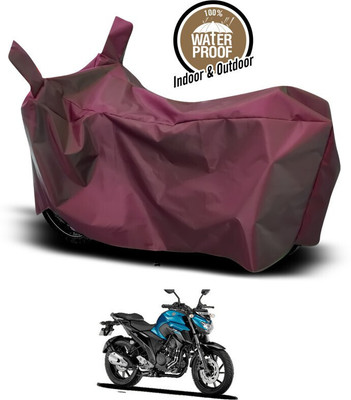 ANTHUB Waterproof Two Wheeler Cover for Yamaha(FZ, Maroon)